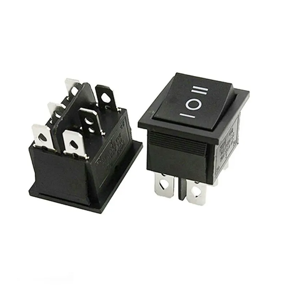 6 Pin Rocker Switch 3 Position DPDT 16A 250V AC Switch Button Latching On-Off-on SE 287