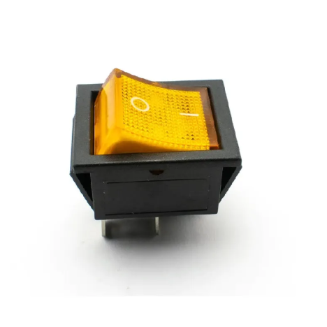 LED ROCKER SWITCH 3 LEG 250V 16A YELLOW 30MM*14MM