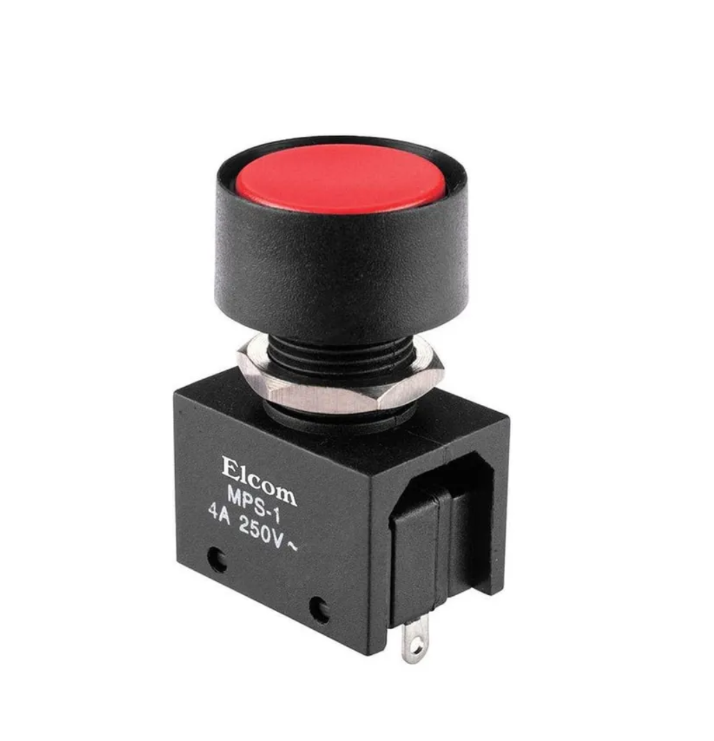 4 Leg 4A PUSH BUTTON Switch Elcom MPS1 RED