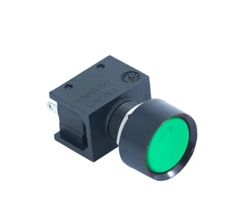 4 leg PUSH BUTTON Switch GREEN MPS-1 4A Elcom