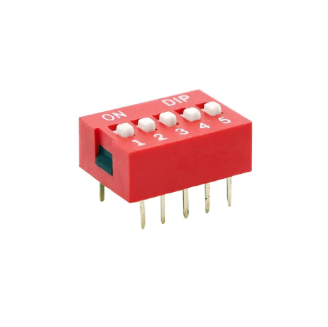 5 Way DIP Slide Switch 2.54mm Pitch