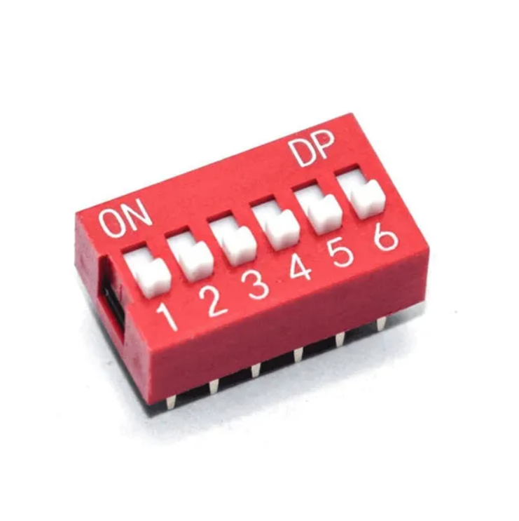 6 Way DIP Switch 2.54mm Pitch Slide