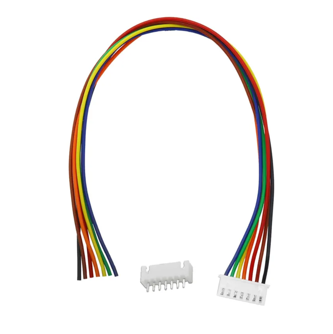7 PIN JST CONNECTOR 1PAIR(1MALE AND 1FEMALE)2.54MM pitch Female with wire 20-30cm  2515