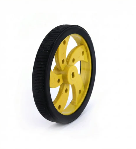 7cm x 1.5cm Robotic BO Motor Wheel Yellow