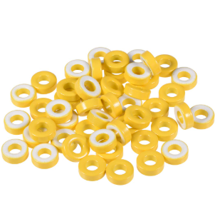 Yellow White Iron Core 27x14x11mm Ferrite Rings Toroid