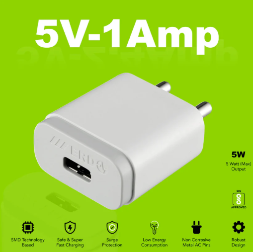 ERD 5V 1A Adapter USB - A DOCK CHARGER