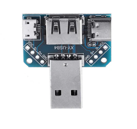 4 in 1 USB Adapter Board Male to Female Micro Type-C
