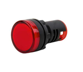 RED LED INDICATOR LIGHT 220V AC 22MM 28MM DIA