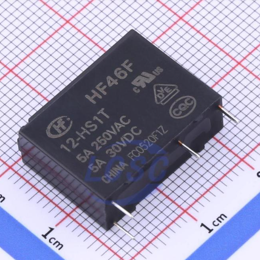 HF46F/12-HS1T Relay 12V 5A 4Pin HONGFA SPST
