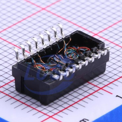 HR641680E Single Port Base-T Pulse Transformer 1:1 10/100 .5kV SMD-16P 12.7*9.5mm HANRUN