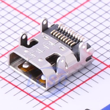 HYC23-HDMID19-650 SMD HDMI Female Connector HOAUC